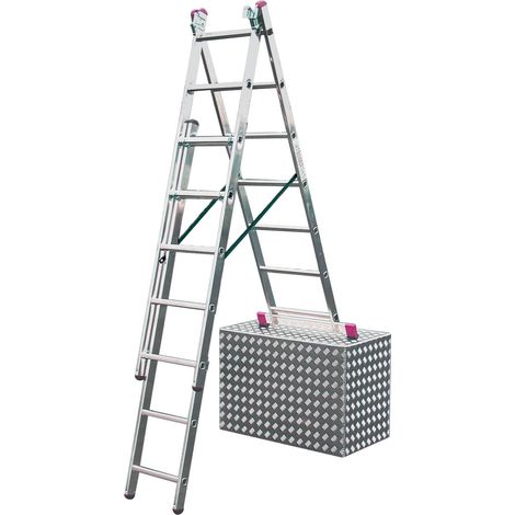 Krause Corda Alu Vielzweckleiter Treppenleiter 3x7 Tritte Leiter Treppenfunktion (1/5)