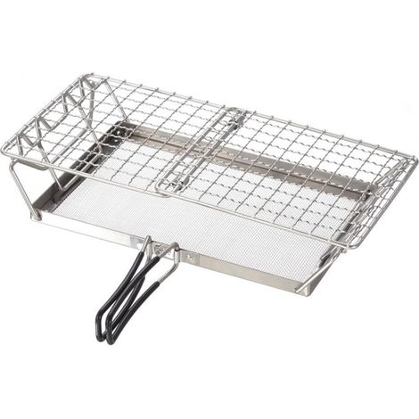 Grille-Pain de Camping pour Cuisinière à Gaz, Grille-Pain de Camping en Acier Inoxydable avec Poignée Pliante, Grille-Pain à Gaz pour Cuisinière à Gaz à 2 Tranches, Grille-Pain (1/5)