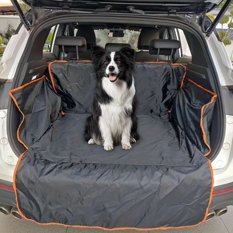 Tapis De Coffre Pour Animaux - Tissu Oxford Imperméable - Adapté SUV Break - Bords Surélevés - Fixations Élastiques - 1 Pièce (1/5)