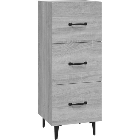 Credenza buffet cassettiera mobile contenitore organizer cucina soggiorno salonsonoma 34,5 x 34 x 90 cm pannelli compositi grigio 020036314