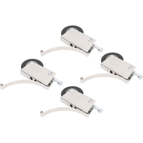 Lot de 4 galets coulissants pour porte coulissante acier inoxydable silencieux forte charge 40 mm (1/5)