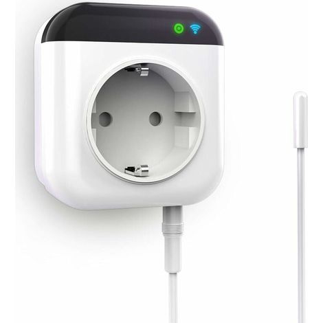 Prise thermostatique WiFi programmable avec capteur, Prise de contrôle numérique WiFi avec application (1/4)