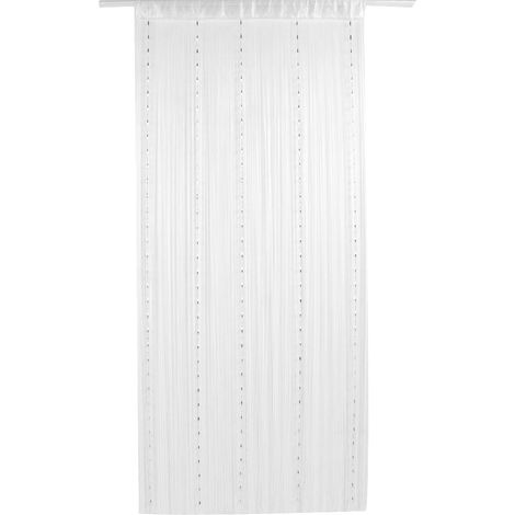 Rideau En Polyester Pour Fenêtre Et Porte - Décoration Intérieure Salon Chambre À Coucher - Style Élégant Argenté - 1 Pièce (1/5)