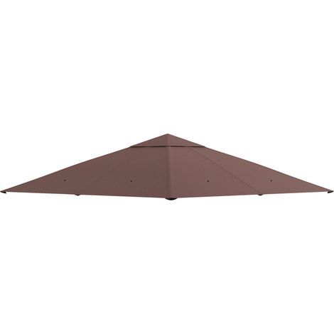 Toit de Remplacement pour Pergola 3x3 m Jardin, Bâche de Pergola Imperméable en Polyester 180g/m² avec 8 Trous de Drainage et Bouches d'Aération, Couverture Seule, 298x295 cm, Marron (1/5)