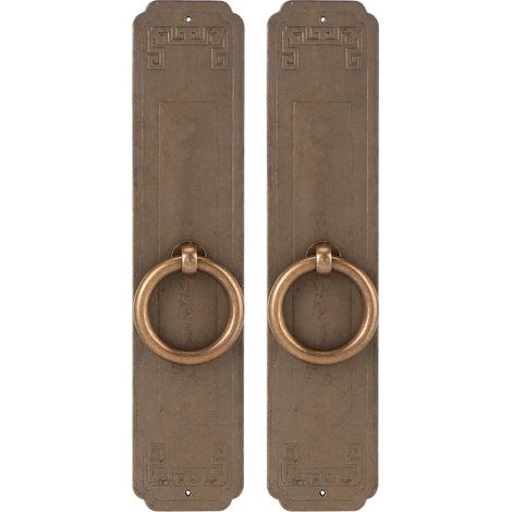 Poignées de porte style chinois à un trou, meuble en bronze (1/5)