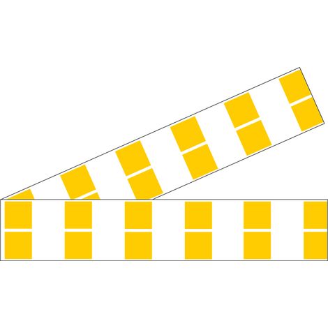 Lot 2 bandes 52mm x 1m - Double carrés Jaune - 4640747