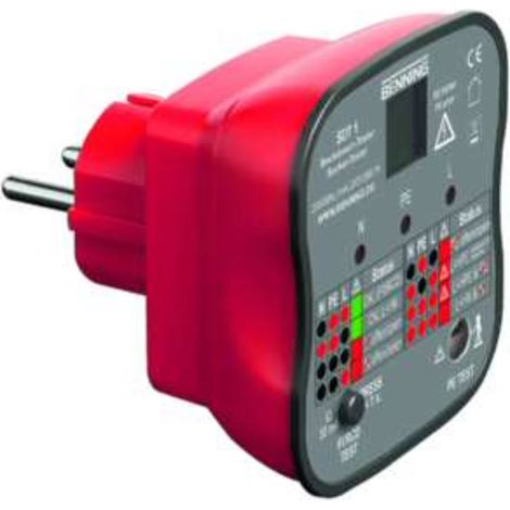 Benning SDT 1 Comprobador de enchufes CAT III 300 V LED LCD (1/4)