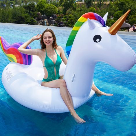Aufblasbares Einhorn-Wasserreittier, aufblasbare schwimmende Ruderliege