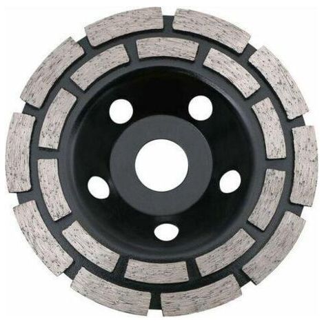 Meule diamantée pour béton 125 x 22,2 mm à double rangée, meule diamantée à usage général pour le meulage du béton, de la pierre (1/5)