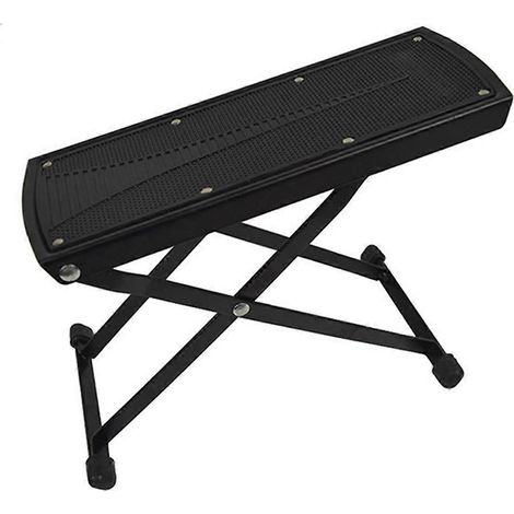 Gitarrenpedal, Metallpedal, schwarz, höhenverstellbar, rutschfeste Unterlage