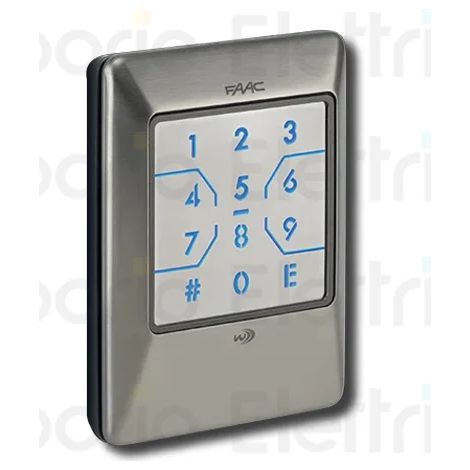 faac combinateur à clavier xkp b version bus en acier inoxydable 404045 (ex code 404039) (1/2)