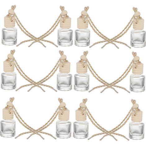 Glass Perfume Pendants 8ml Capacity Wooden Cap Delicate