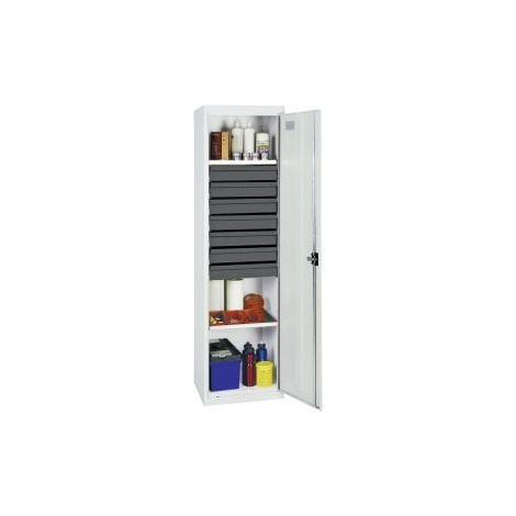 Armadio porta attrezzi e materiali Stumpf Serie 3000 grigio chiaro + 7 cassetti 100 mm + 2 ripiani estraibili - 3005207