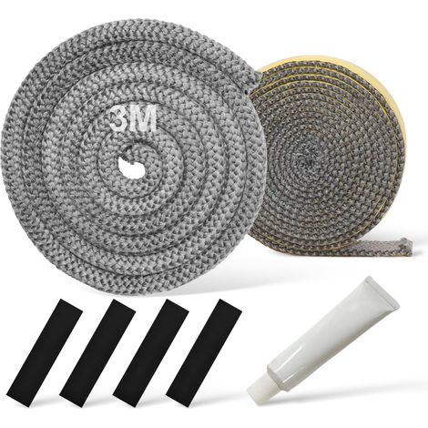7 Pièces Joint Poele a Bois 10 mm3m Joint Insert Cheminée Joint Cheminée Joint Poele a Granule 3mm10mm3m Joint de Cheminée Autocollant Joint Insert Cheminée 10mm Joint Poele a Bois 10mm (1/5)