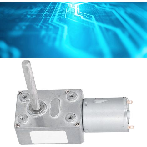 Moteur à vis sans fin JGY-370 M6, à faible vitesse, avec réducteur à vis sans fin, arbre fileté et blocage automatique. Longueur d'arbre : 50 mm. Alimentation : 6 V CC, 40 tr/min. (1/5)