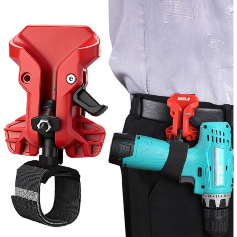 étui à Outils de Ceinture + 1 Sangle de Fixation – Clip Robuste pour Perceuse, Visseuse, Cloueuse, Mètre Ruban et Porte-Marteau – 1 Pièce (1/5)