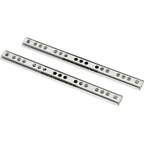 Composants, glissières silencieuses, glissières de tiroir, glissières télescopiques à billes avec amortissement (182 mm) (1/5)