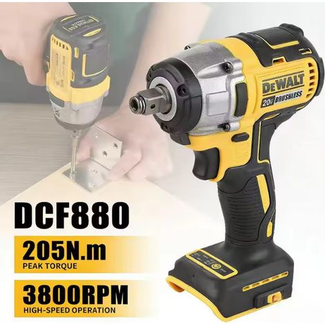 DEWALT DCF880 Chiave a percussione 18V XR senza fili 1/2, solo macchina, per manutenzione macchine agricole e macchinari industriali (1/5)