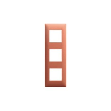 Plaque 3 postes Espace Evolution Arnould Finition: Terracotta