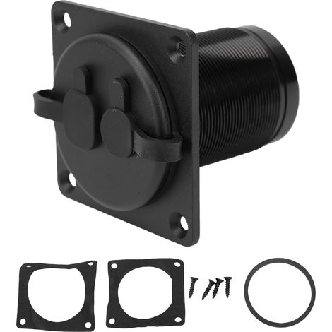 Prise murale 2 en 1 RJ45 DC pass through adaptée pour Gen 3 DC5.5x2.1mm femelle vers mâle connecteur de panneau étanche pour camping-car, remorque (1/5)