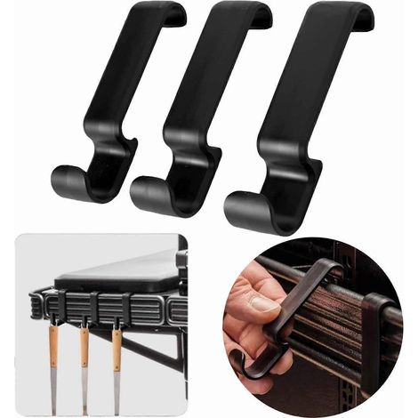 Lot de 3 crochets P et verrouillables bac643, crochets de suspension, organisateur de rangement ( ) (1/4)