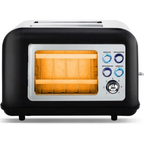 TOASTEO GLASS BLACK tostapane retrò con finestra (1/3)