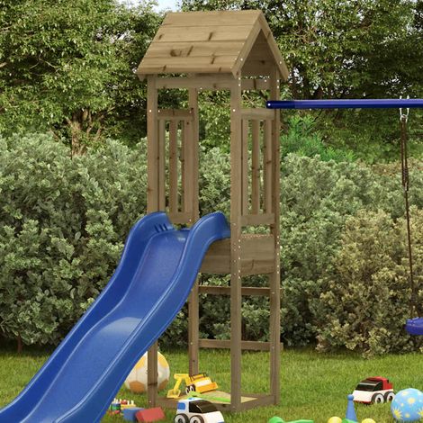 vidaXL Torre de juegos madera pino impregnada 52,5x46,5x206,5 cm (1/2)
