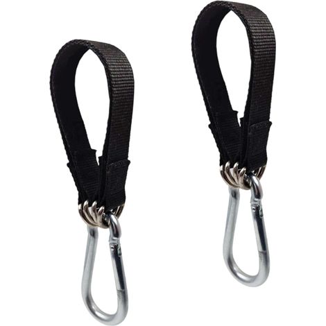 2 Pack Sangle de suspension, Mousqueton, Anneau en D, Nylon renforcé, Fer robuste, Pour hamac et chaise suspendue（Troisième trimestre : septembre） (1/5)