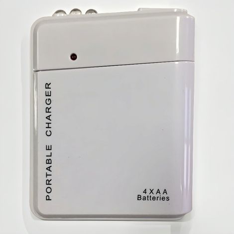 4er-Pack AA-Batterien – Schwarz – Notladegerät – USB – Für weiße Mobiltelefone