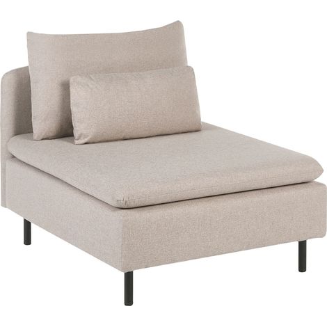 1-Seat Section Beige Sofa Module Armless Modern Single-Seat EGERIS (1/5)