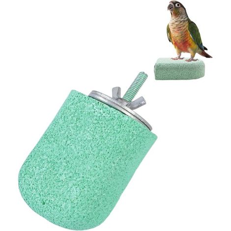 Perchoir pour perroquet (1 pièce), perchoir pour aiguiser les griffes, perchoir mat, aiguiseur de bec multifonctionnel pour perruches, support pour cages à oiseaux, jouet à mâcher (1/5)