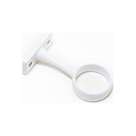 Lot de 24 supports pour barre de penderie Blanc 19 mm