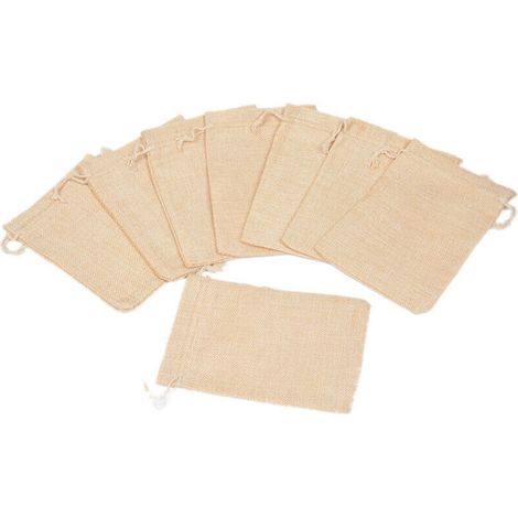 [JAMAIS UTILISÉ]Sollbry lot de 30 sacs d'emballage de bijoux, sac en lin polyvalent, sac à bijoux en lin, sacs à cordon, sac de rangement de bijoux, sacs de rangement (10 x 14 cm) (1/3)