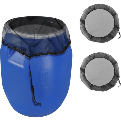 2 Pièces Filet récupérateur d'eau, Cordon de serrage, Mailles fines, Polyester résistant, Pour citerne de pluie extérieur (1/5)