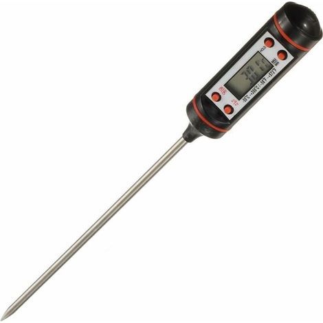 Küchenthermometer, digitales Fleischthermometer aus Edelstahl, lange Sonde, präzises LCD-Display (1/5)
