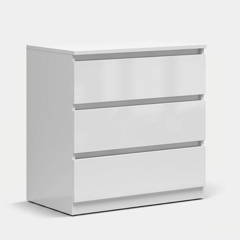 Kommode für das Schlafzimmer mit 3 Schubladen Tetrix - Weiß (1/3)