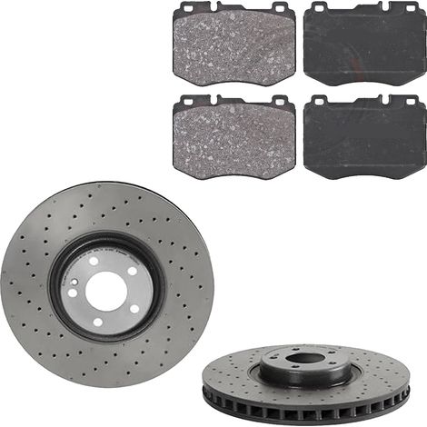 KIT FRENI ANTERIORI compatibile con MERCEDES-BENZ GLC COUPE' (C253) - DISCHI + PASTIGLIE OEM: P 50 120 , P 50 159 / 25754 Z , 25753 Z /SOSTITUZIONE DIRETTA/BASSA POLVERE/SILENZIOSO (1/5)