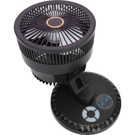 Petit ventilateur de bureau USB silencieux et puissant, 3 vitesses, circulation d'air réglable, idéal pour le bureau, la maison et les voyages (noir). (1/5)