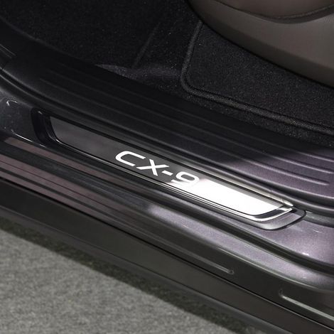 Seuil de porte pour Mazda CX-9 2020-2024 (taille unique, noir) (1/5)