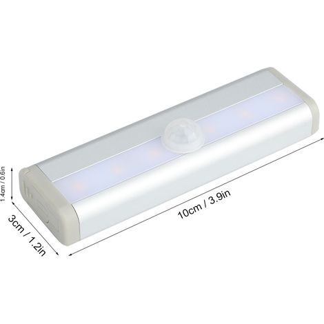 Lampe infrarouge à 6 LED avec détecteur de mouvement pour armoire, placard ou penderie - Lumière blanc chaud (1/5)