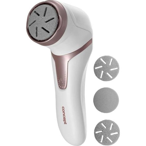 Concept - Râpe électrique pour pieds avec accessoires, câble USB, blanc/or rose pn3000 (1/5)