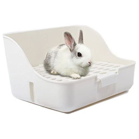 Boîte à litière de lapin facile à nettoyer, pour apprendre à utiliser la toilette, pour petits animaux/lapins/cochons d'Inde/furets (1/5)