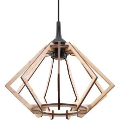 Suspension Bois Moderne pour Ampoule E27 - SILUMEN (1/5)