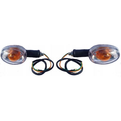 Indicatori di direzione 12V 10W con paralume bianco e filettatura M10 per scooter, quad e moto. (1/3)