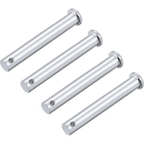 perni a forcella con foro singolo, 10 mm x 70 mm, testa piatta, zincati, in acciaio pieno, per giunti dell'asse (1/5)
