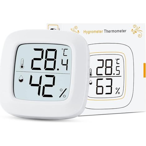 Reptile Tank Thermometer, High Accuracy Digital Display Reptile Terrarium Thermometer Hygrometer for Pet Rearing Box, wiht Double Sided Tape