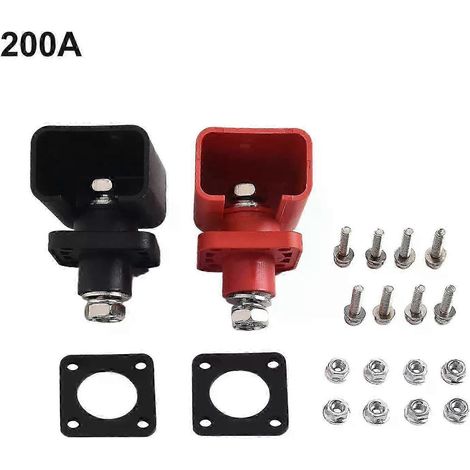 Satz 200A Vollkupfer Lithium-Batteriepol Hochstrom-Kupferanschluss Batteriestecker Energiespeicher-Anschlussadapter-JXLGV (1/5)