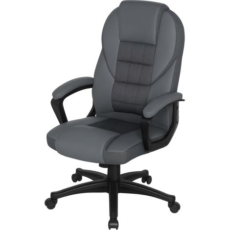 Faux Lear Office Chair - Charcoal Grey (1/5)