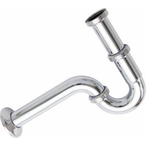 Siphon - 1 1/4 Pouces - Diamètre Nominal 32 mm - Raccordement Laiton Chromé - Pour Montage Externe - 1 Pièce