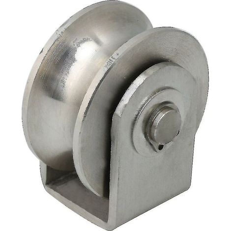 Poulie fixe en acier inoxydable type U – Charge maximale 262g – Dimensions 4,8 x 5,35 x 3,6 cm – Pour rails de tubes circulaires
